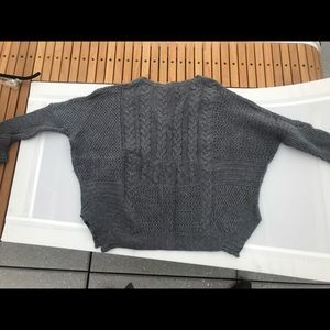 Velvet by Graham&Spencer Grey Cable Sweater